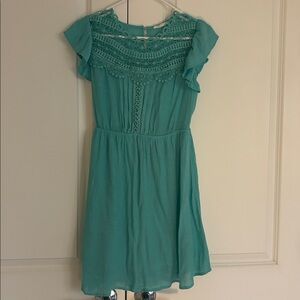 Embroidered blue green sundress